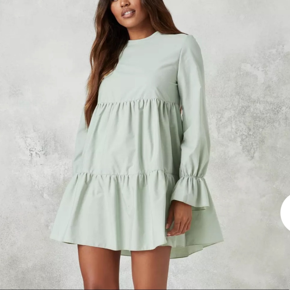 Sage Green Frill Dress